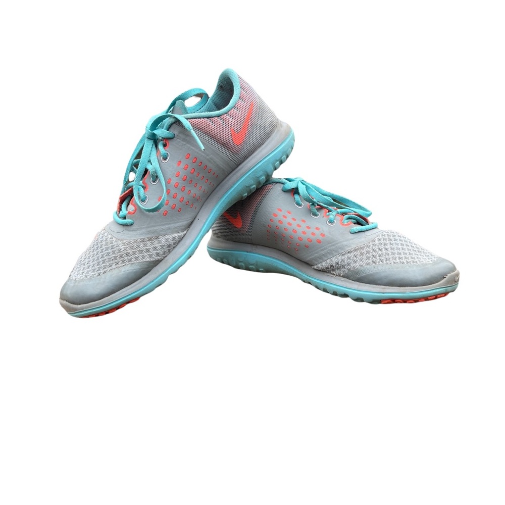Nike FS Lite Run 684667-006 Dove Gray And Clearwater Athletic Running Shoes - Picture 1 of 8